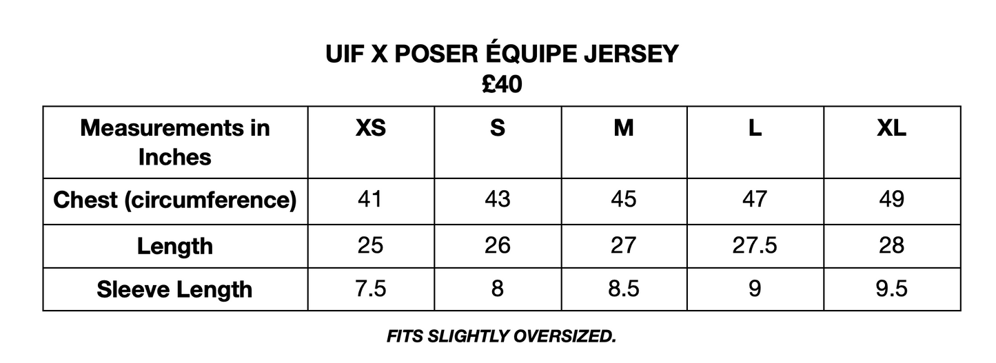 UIF x Poser Équipe Jersey - Navy/White