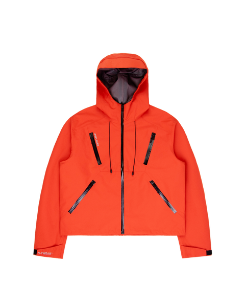 Taped Seam Windbreaker - Orange