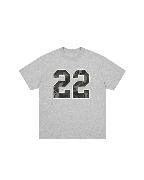 22 Camo Tee - Heather Grey