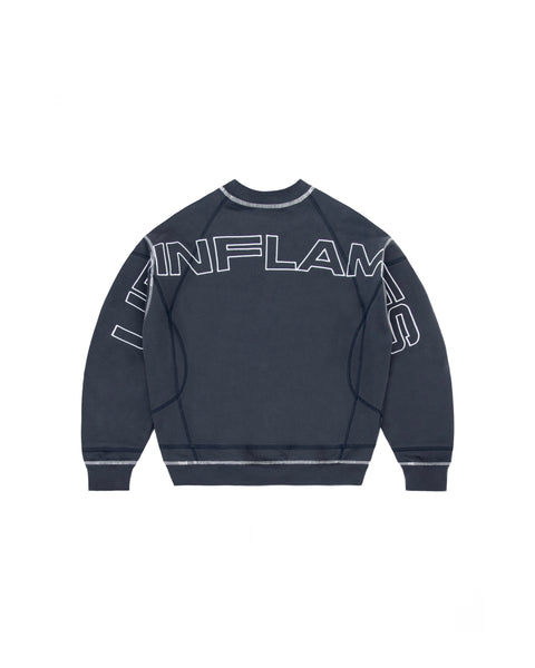 Reverse Stitch Crew Neck - Navy