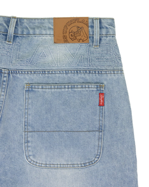 Yoke Logo Jorts - Light Wash