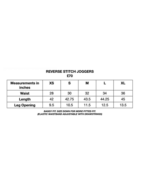 Reverse Stitch Joggers - Navy