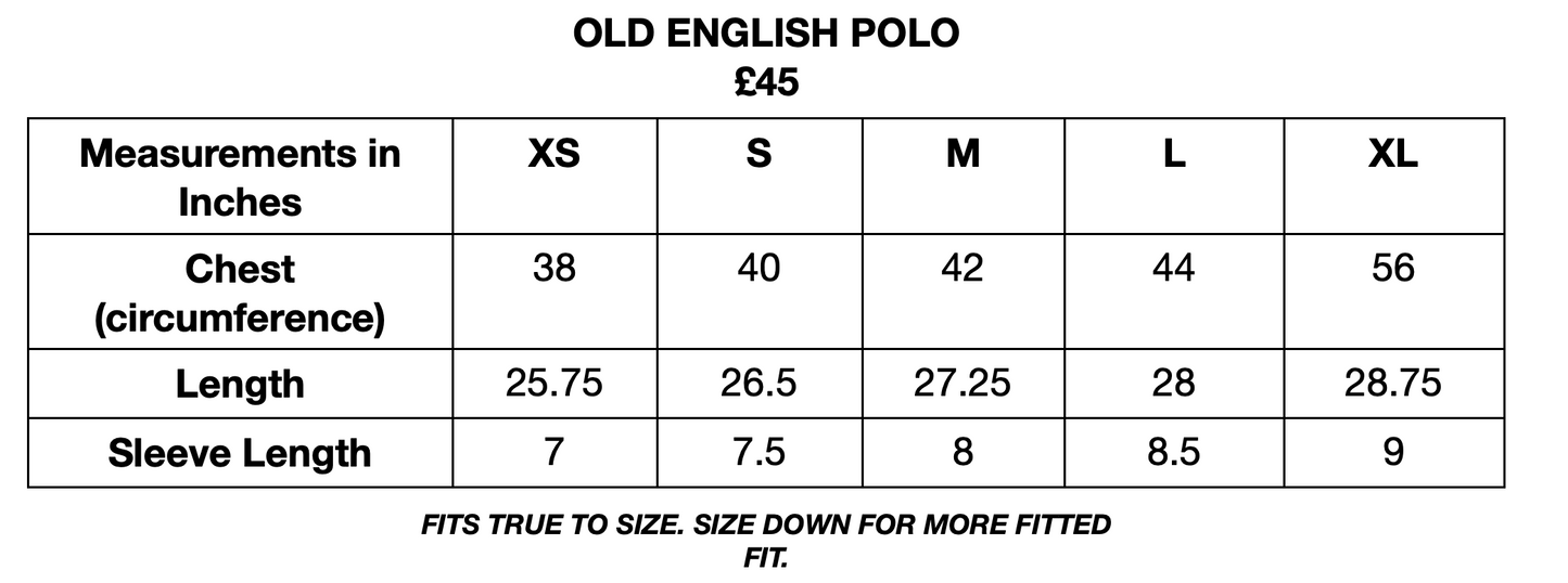 Old English Polo - Burgundy/ Navy