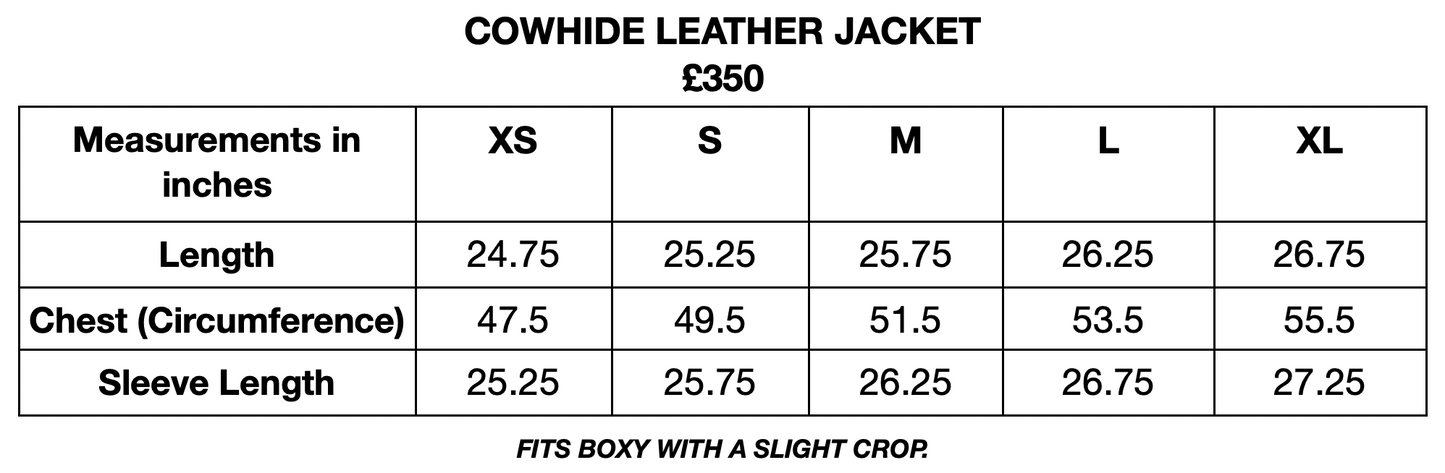 Cow Hide Leather Jacket - Distressed Maroon