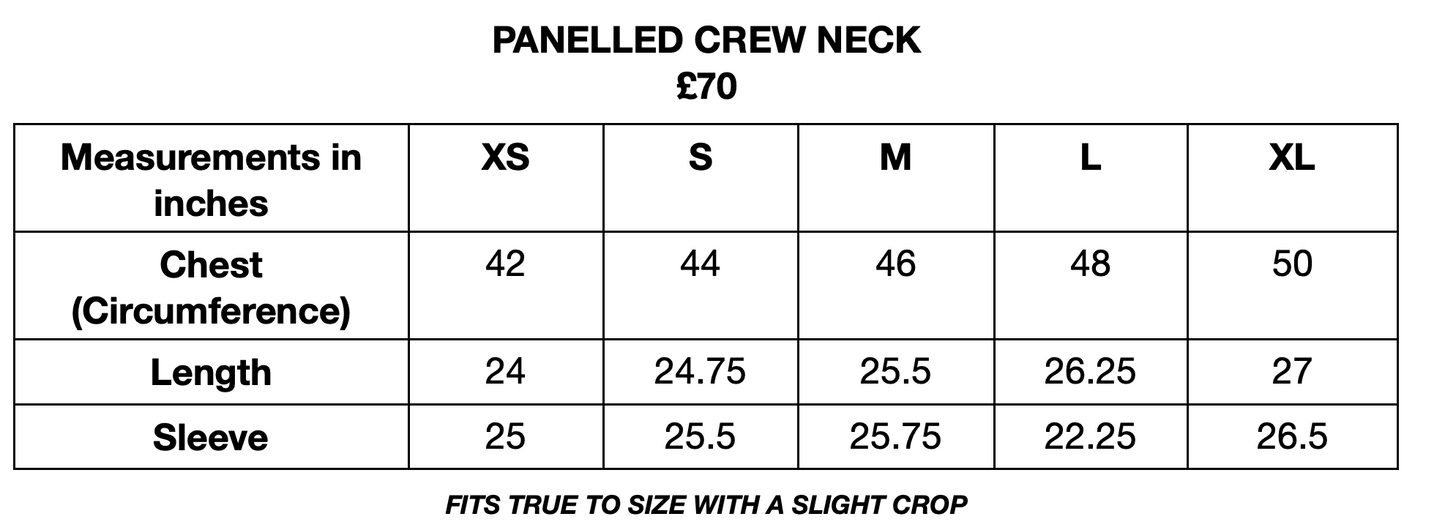 Panelled Crew Neck - Navy