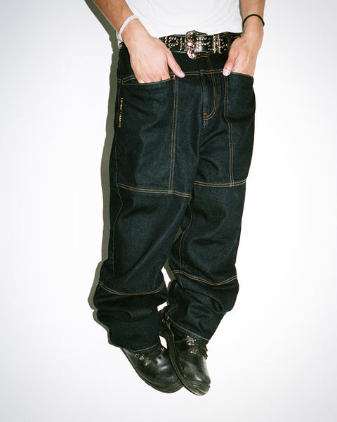 Panelled Jeans - Indigo