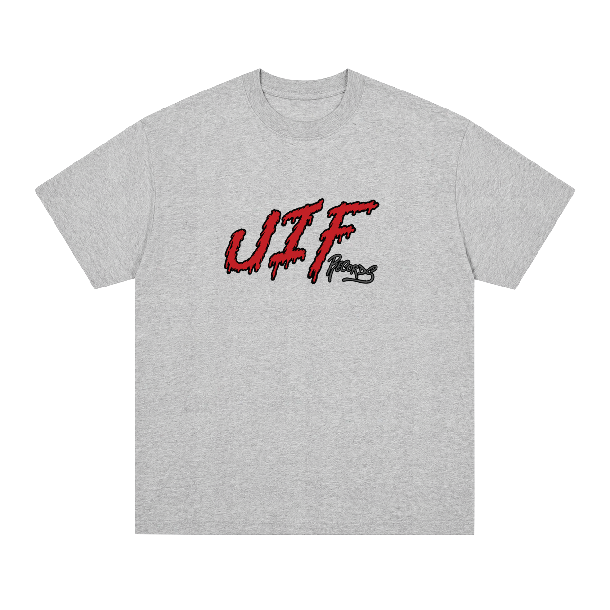 UIF Records Tee - Heather Grey