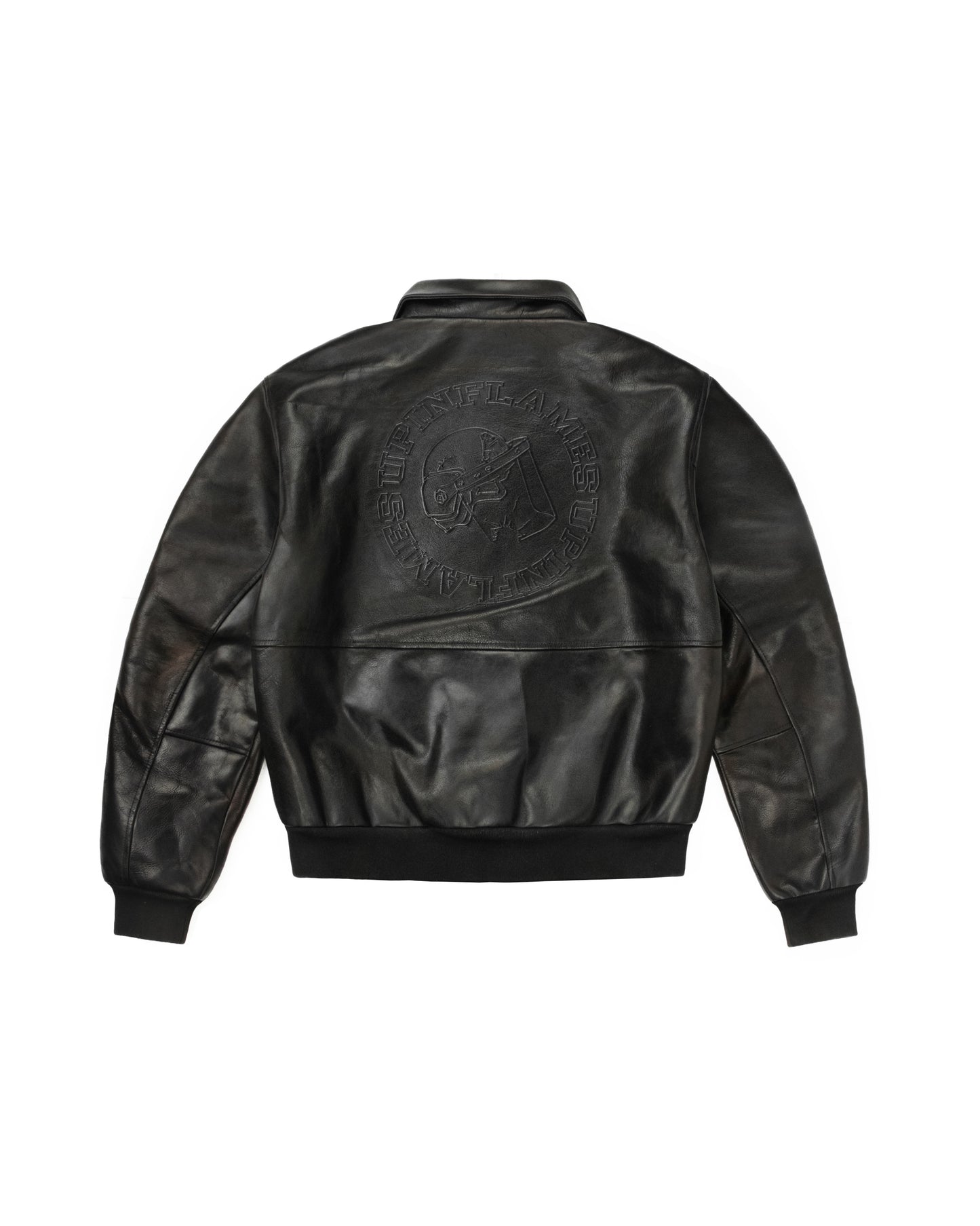 Cow Hide Leather Jacket - Black
