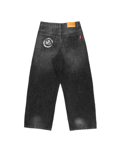 Riot Logo Denim - Faded Black