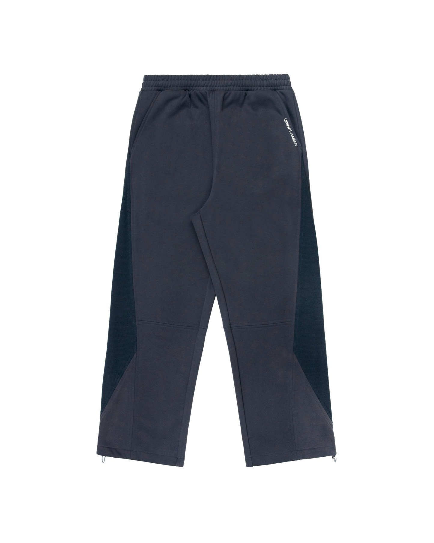 Ribbed Panel Joggers - Navy