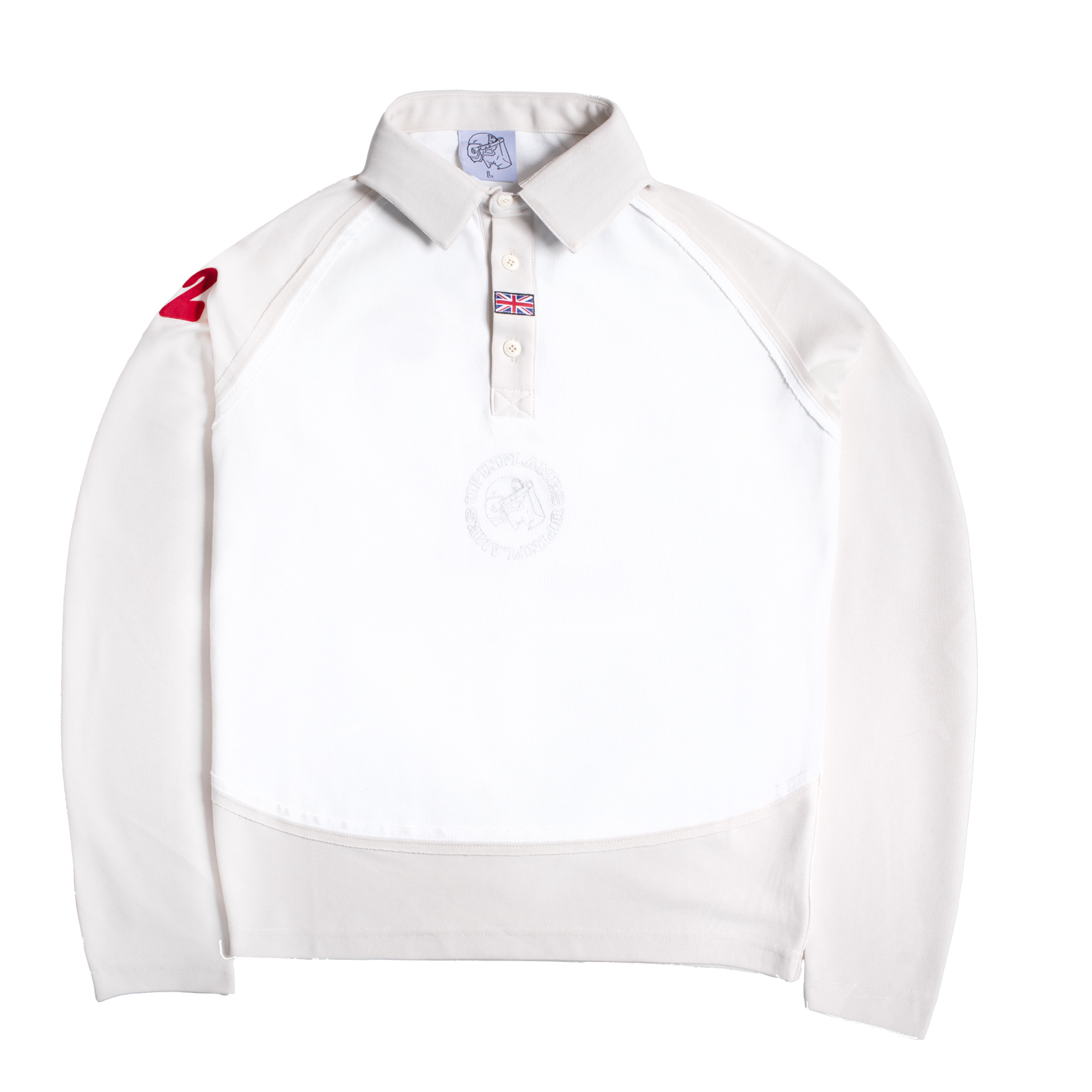 Union Jack Polo LS - White/Off-white
