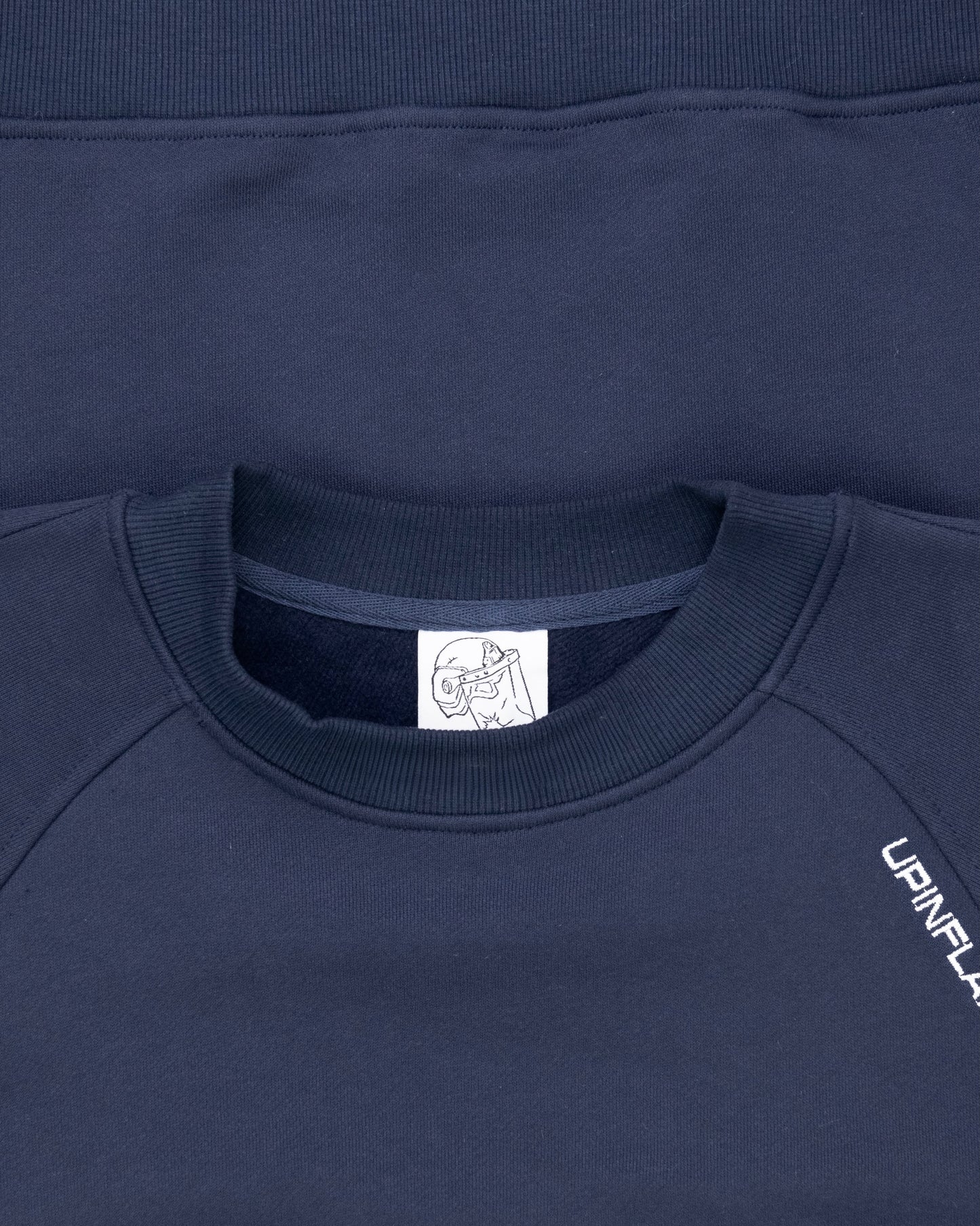 Panelled Crew Neck - Navy