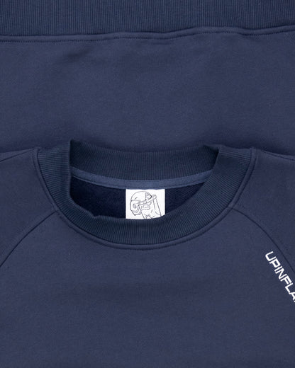 Panelled Crew Neck - Navy