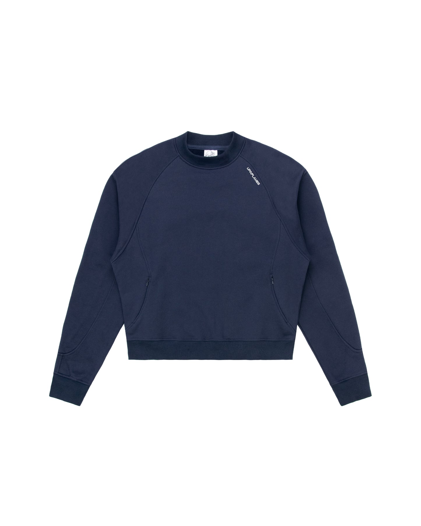 Panelled Crew Neck - Navy