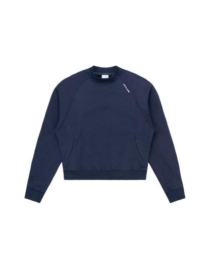 Panelled Crew Neck - Navy