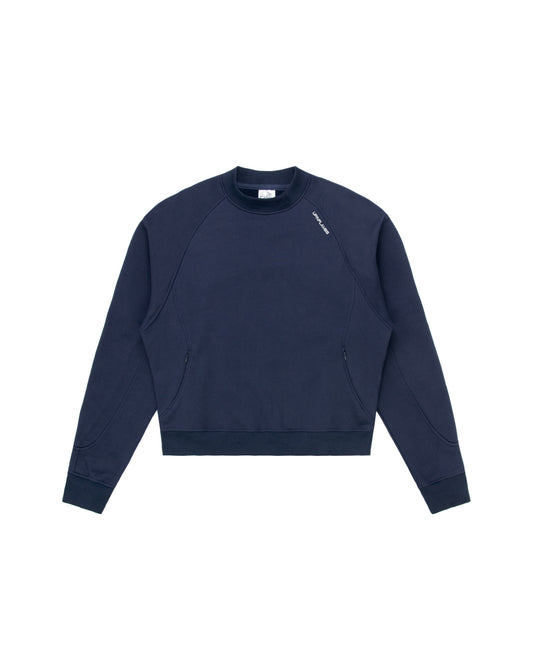 Panelled Crew Neck - Navy