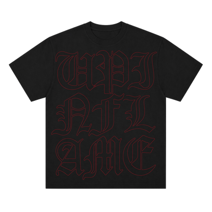 Old English Outline Tee - Black