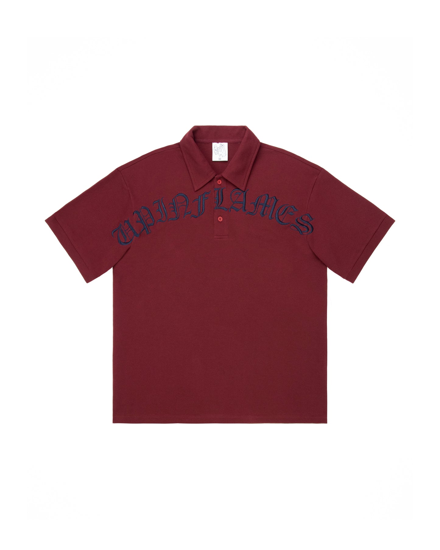 Old English Polo - Burgundy/ Navy
