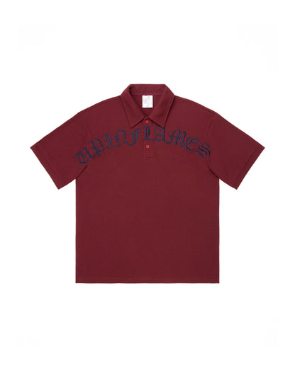 Old English Polo - Burgundy/ Navy