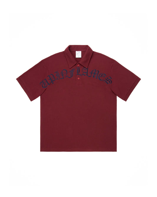 Old English Polo - Burgundy/ Navy