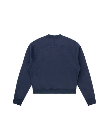 Panelled Crew Neck - Navy