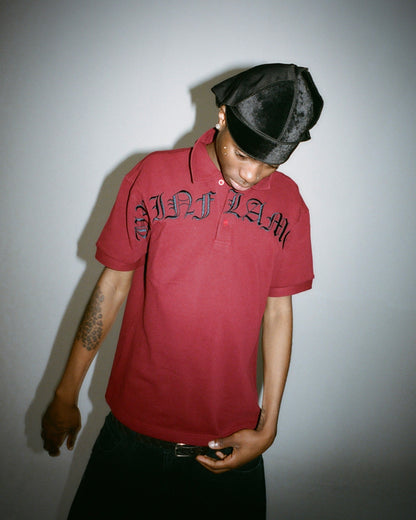 Old English Polo - Burgundy/ Navy