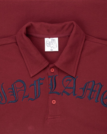 Old English Polo - Burgundy/ Navy