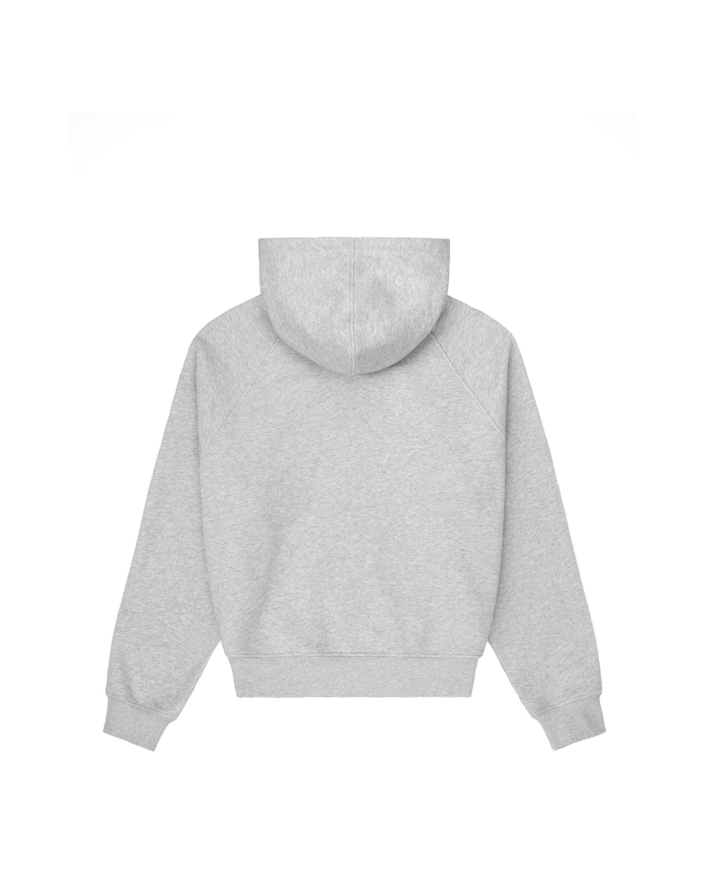 Plaid Appliqué Hoodie - Grey