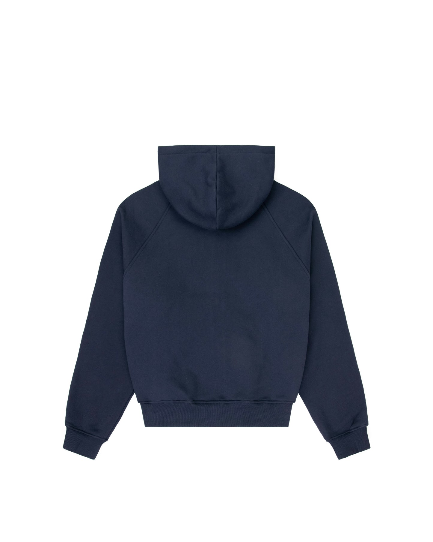 Plaid Appliqué Hoodie - Navy