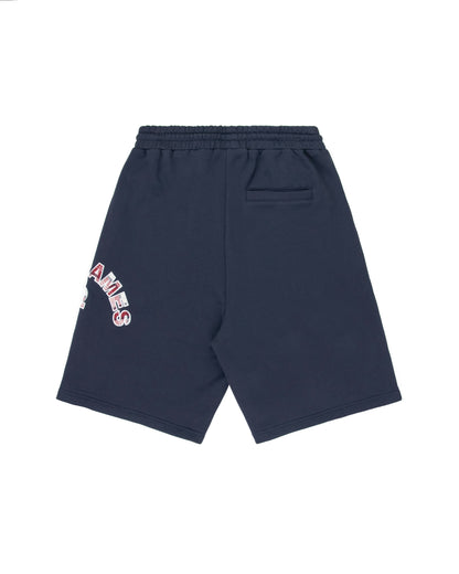 Plaid Appliqué Shorts - Navy