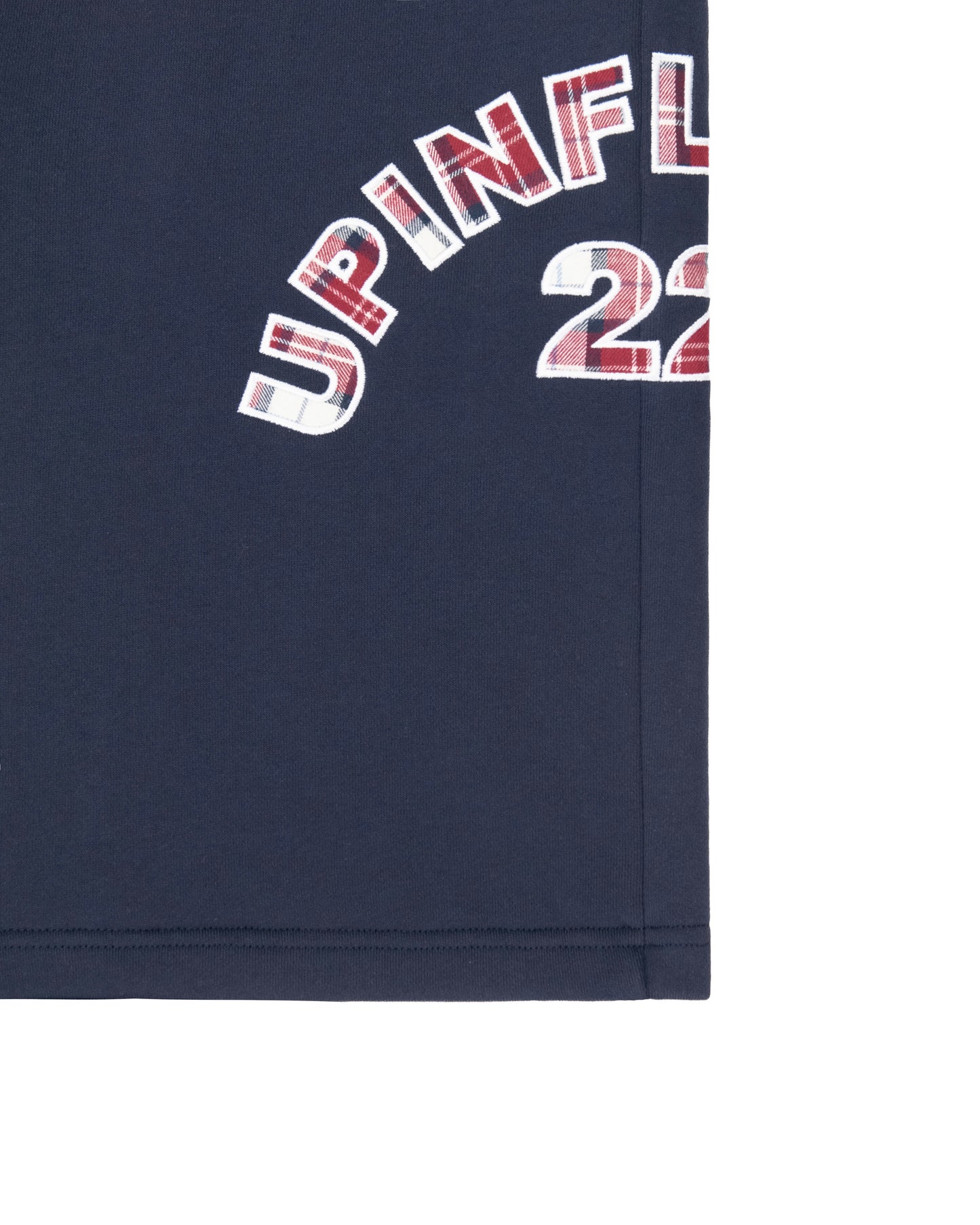 Plaid Appliqué Shorts - Navy