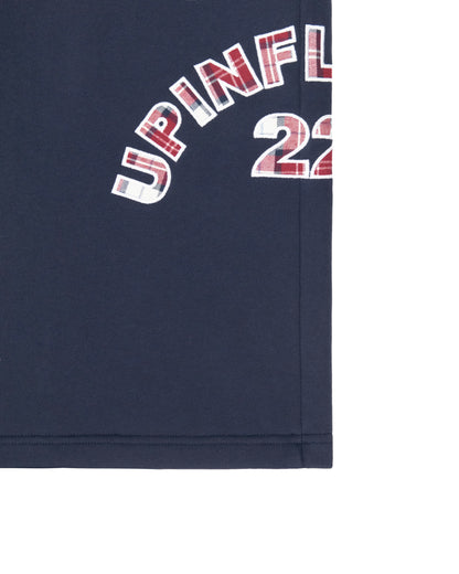Plaid Appliqué Shorts - Navy