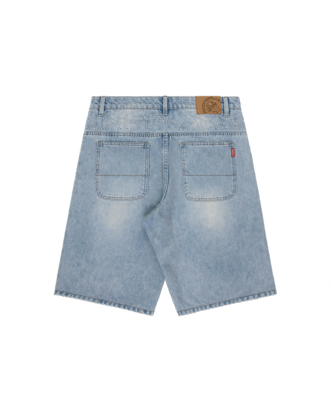 Yoke Logo Jorts - Light Wash