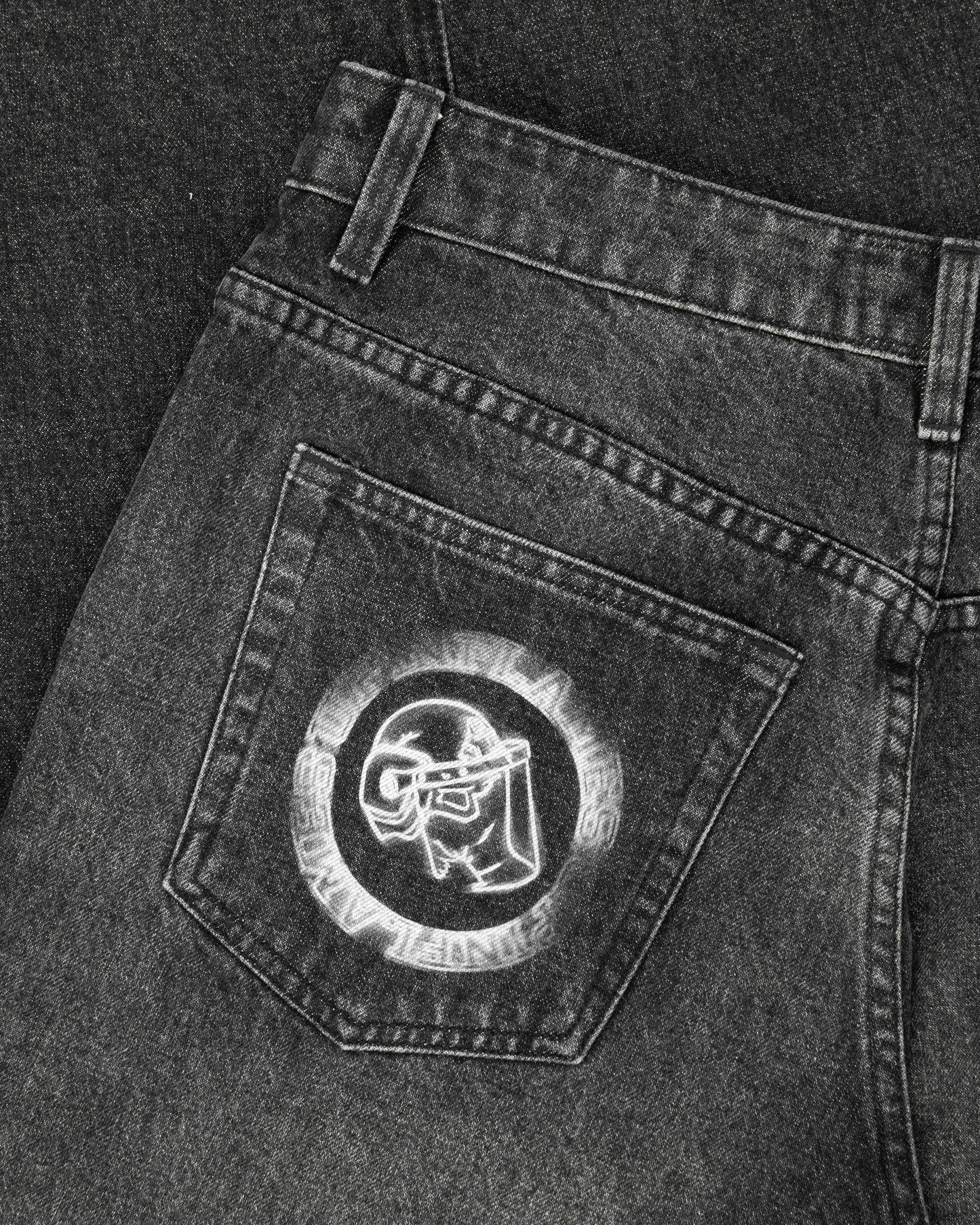 Riot Logo Denim - Faded Black