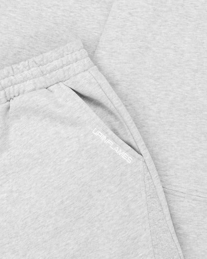 Ribbed Panel Joggers - Grey