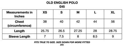 Old English Polo - Navy/ White