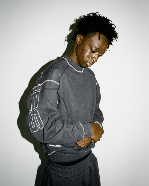 Reverse Stitch Crew Neck - Navy
