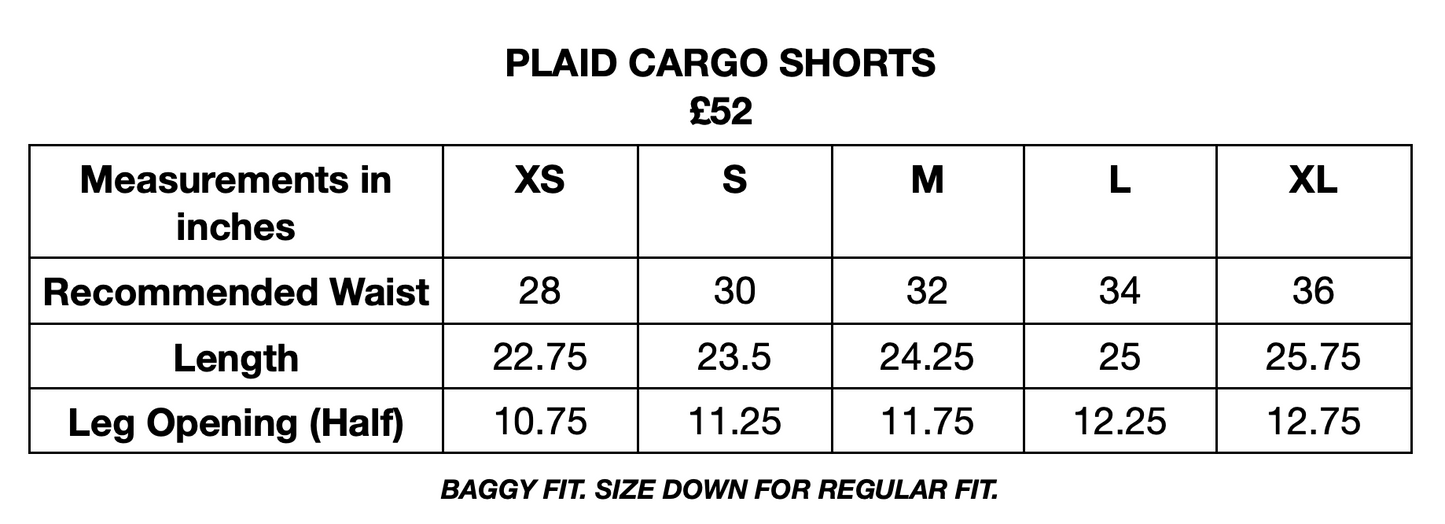 Plaid Cargo Shorts