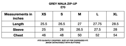 Ninja Zip-Up - Grey