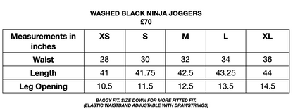 Ninja Joggers - Washed Black