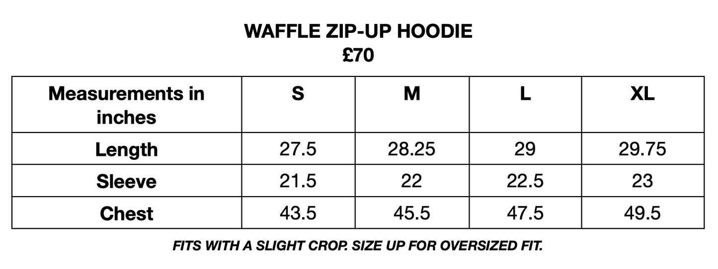 Waffle Zip-up Hoodie - Grey Camo